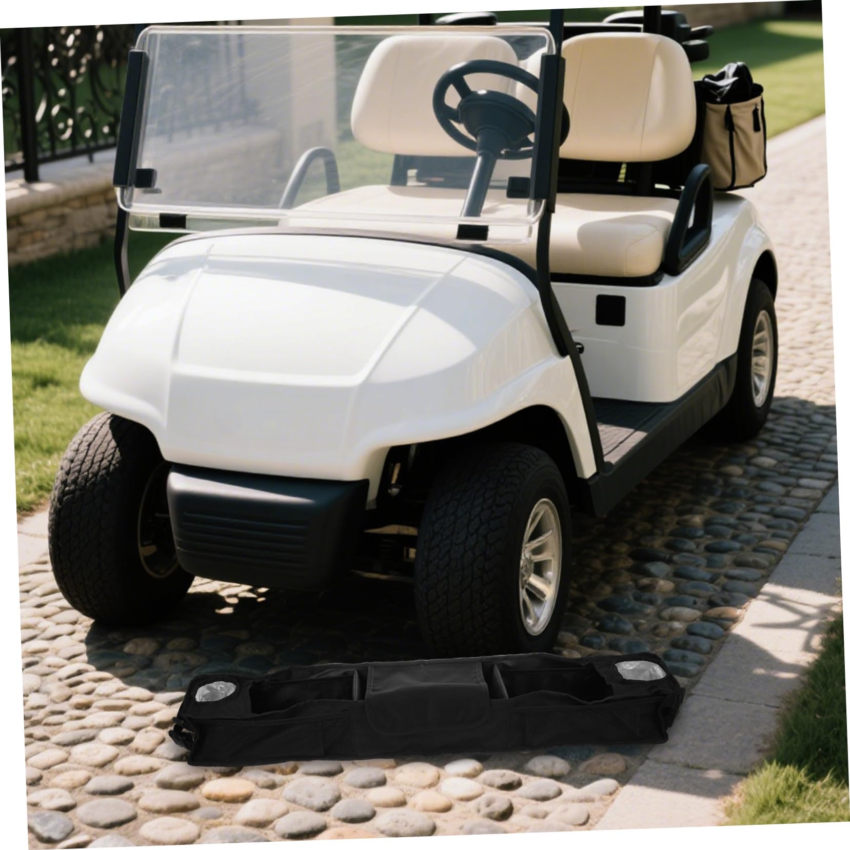 HANABASS Per Carrelli da Golf Supporto Anteriore per Sacca da Golf Foratura Vassoio per