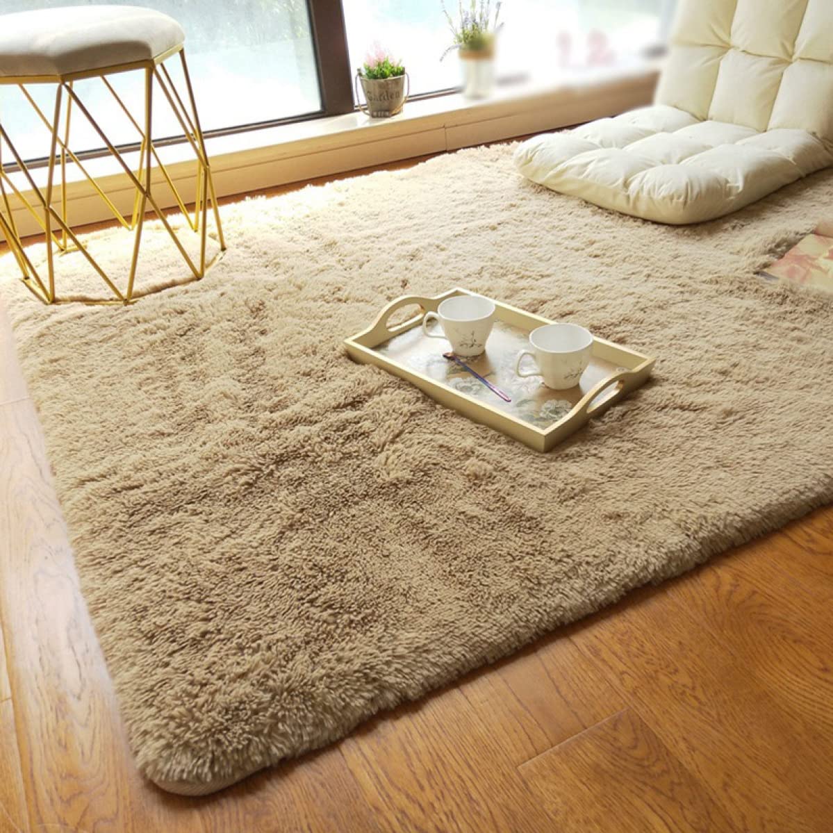Amazon｜KUZQIM カーペット ラグ 200*250 シャギーラグ 厚さ約3cm 滑り