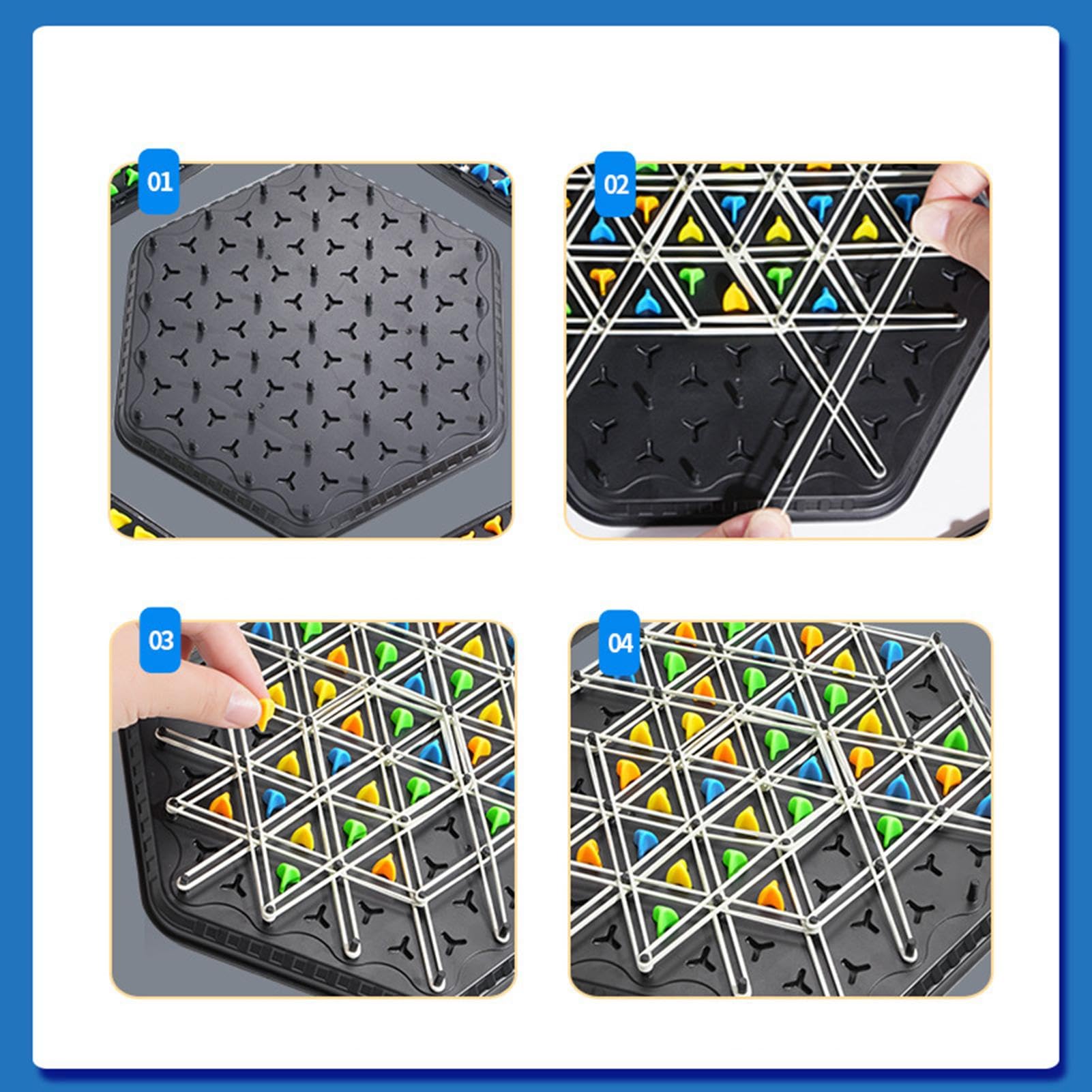 Jeu échecs Triangulaires Jeu D'Échecs Triangulaire Triggle - Jeu De  Stratégie Avec Élastiques Pour Enfants Et Adultes Jeu éducatif Motricité  Réflexion, image size:1601x1601