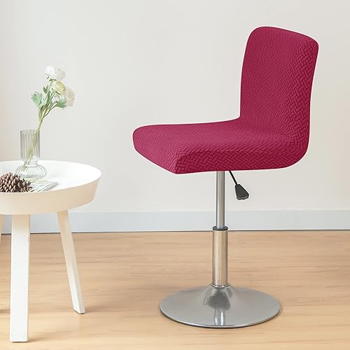 Miniatura 8 de HFCNMY Fundas para taburetes de bar con respaldo, paquete de 4 fundas elásticas para taburetes de bar, fundas de taburete de bar jacquard, fundas