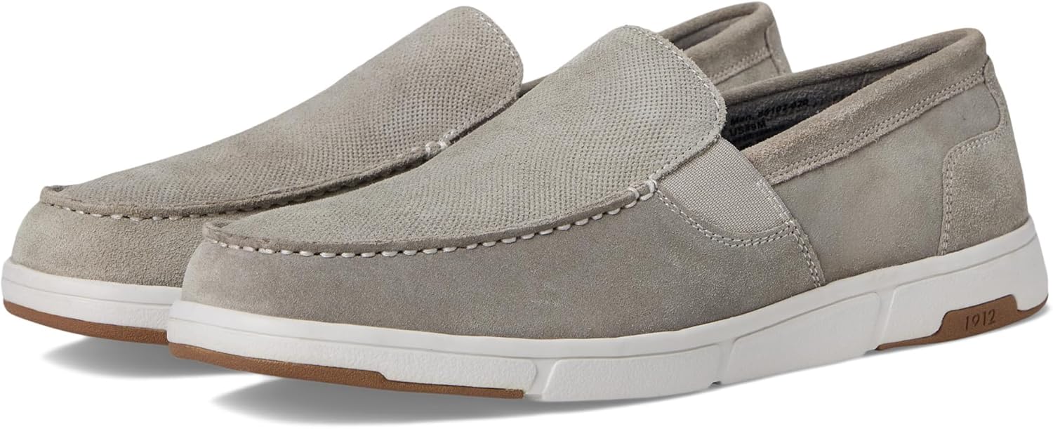 Nunn Bush Men's Luca Moccasin Toe Venetian Suede Slip-on Lightweight Comfortable Loafers