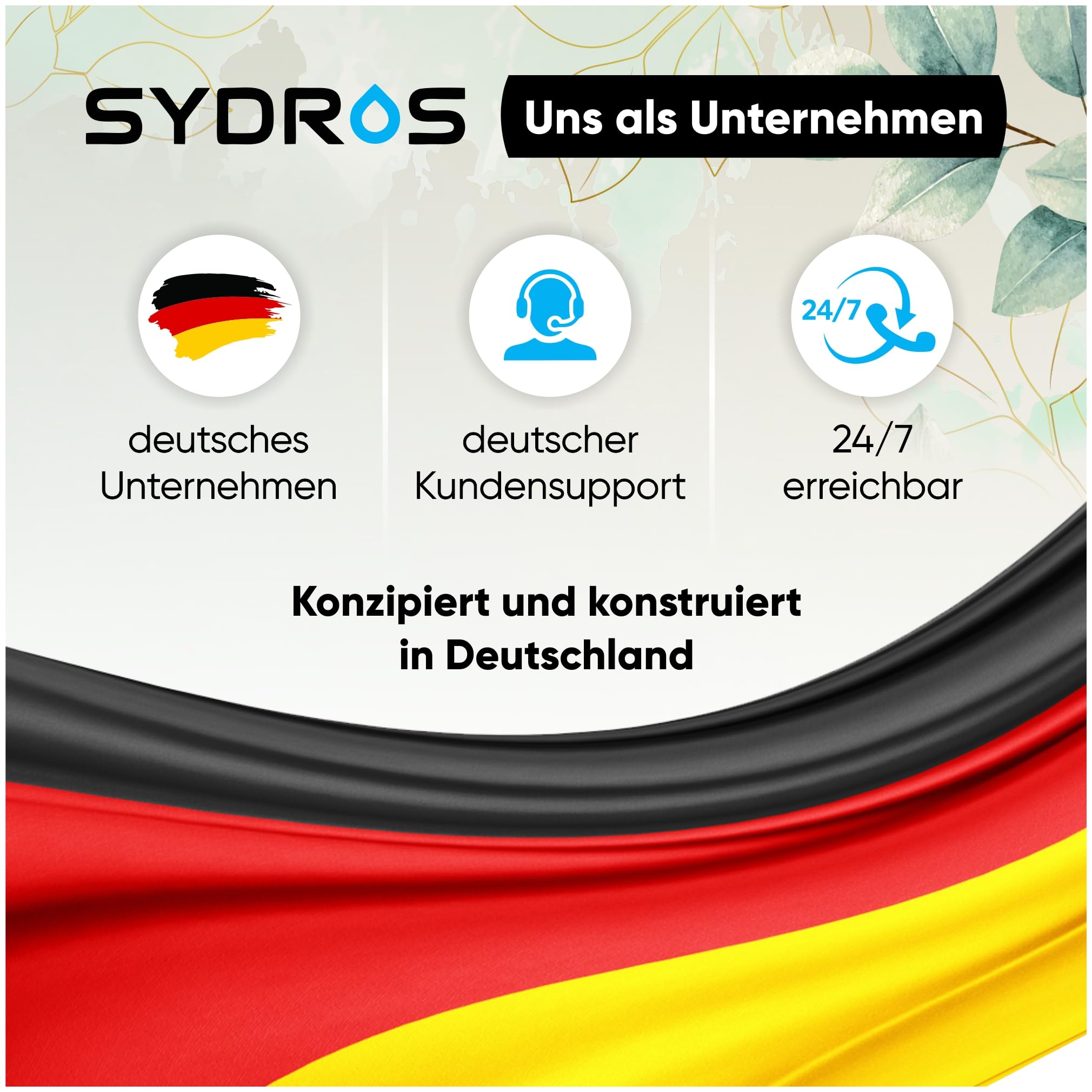 Sydros Optimus 6-Stufen-Wasserfilter filtert zu 99% Nanoplastik & PFAS, reduziert Kalk Chlor & 500+ Schadstoffe Schwermetall Reduktion Chemiefrei Edelstahl Wartungsarm