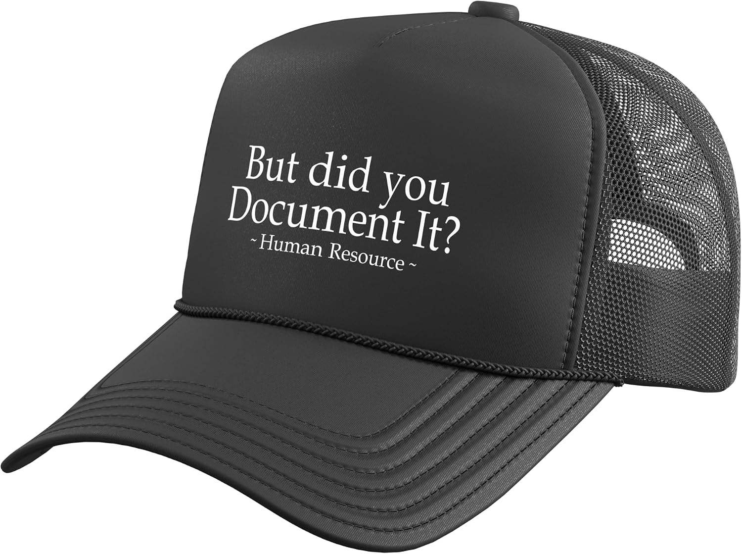 Human Resource HR Director - But Did You Document It? Trucker Hat with Adjustable Mesh Back