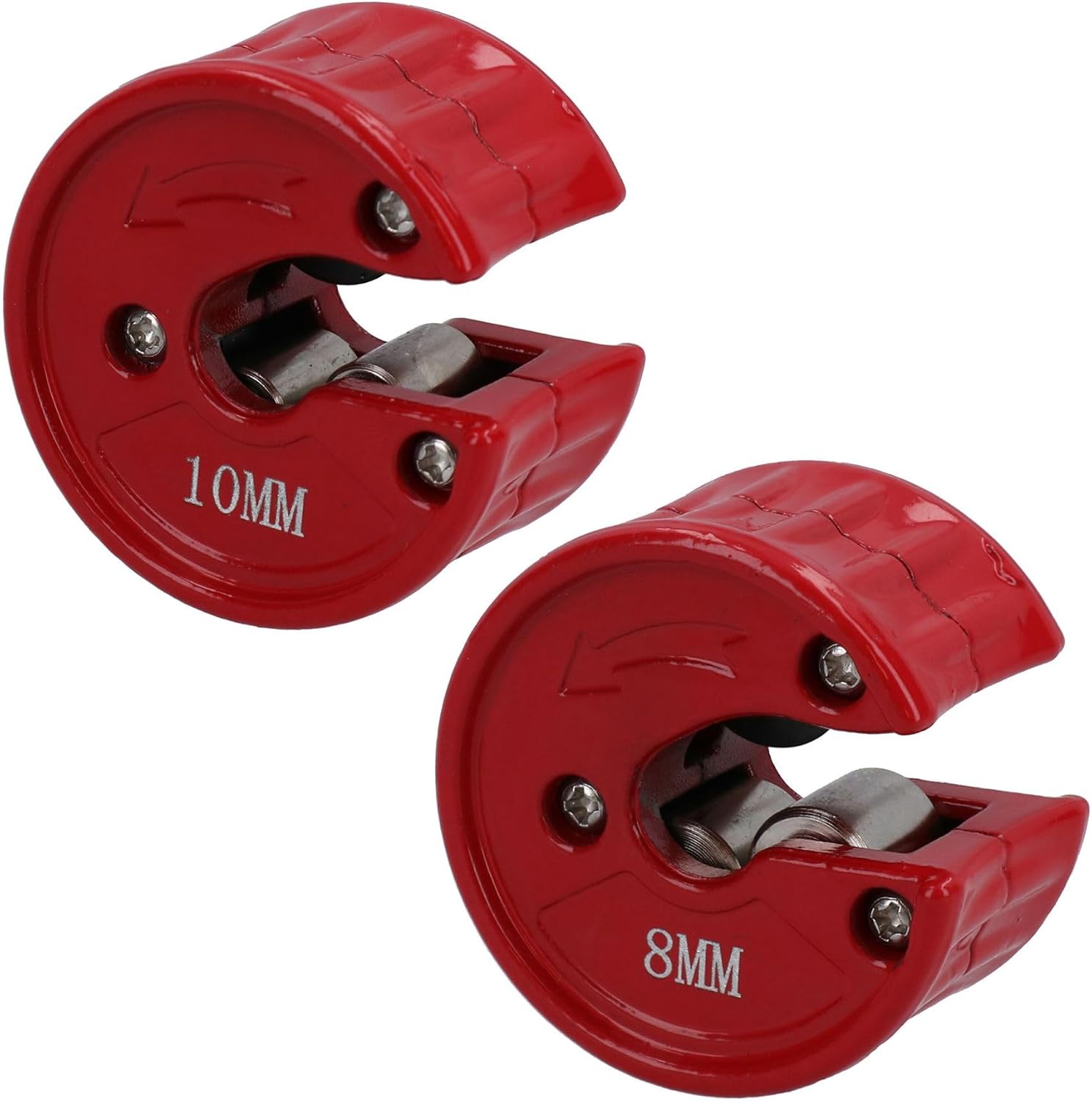 2pc Hand Operated Plumbing Auto Tube Cutter 8mm + 10mm Copper Plastic Pipe