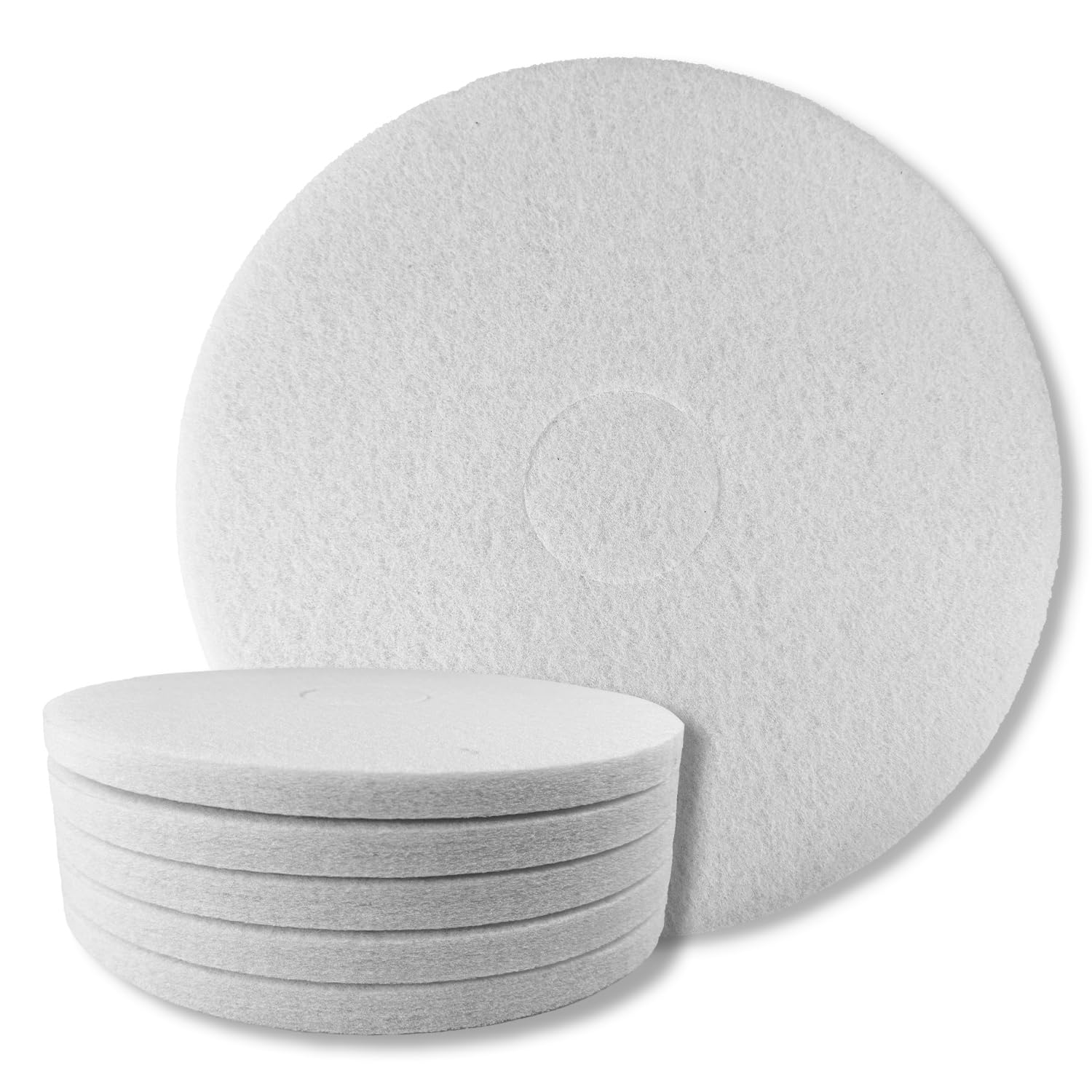 5 pezzi Super Pad, 406 pollici (406 mm) Floor Pads, 25 mm di spessore, bianco morbido – per aspiratore ad agrofix, macchina per la pulizia dei pavimenti