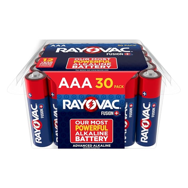 Rayovac Fusion AAA Batteries 30 Pack Triple A Alkaline Batteries