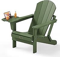 Vista 13 de SERWALL - Silla plegable Adirondack para patio, jardín, exterior, resistente a la intemperie, sillas para hoguera, color naranja