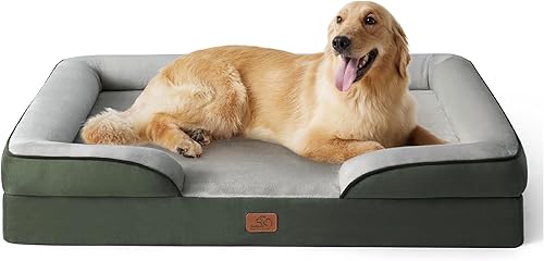 Miniatura 17 de Bedsure Camas ortopédicas para perros de gran tamaño – Cama lavable grande para perros y gatos, impermeable, cómodo sofá para perros con funda Negro