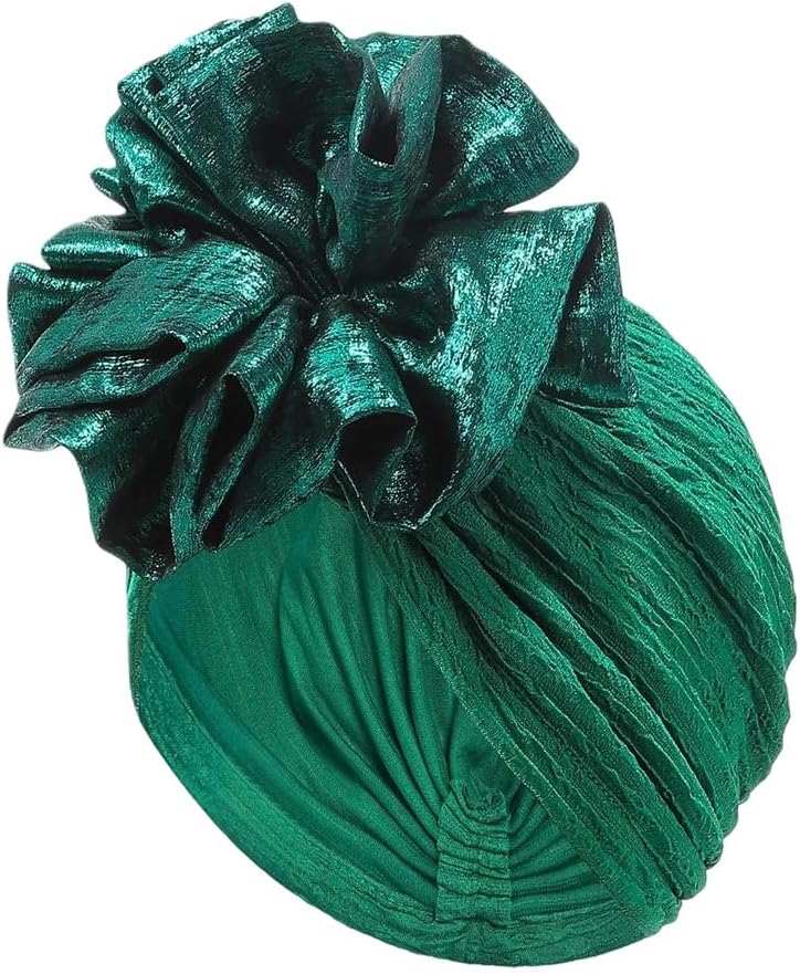 Dvbfufv Women Fashion Pleated Turban Cap Female Headwrap African Nigeria Wedding Party Headband