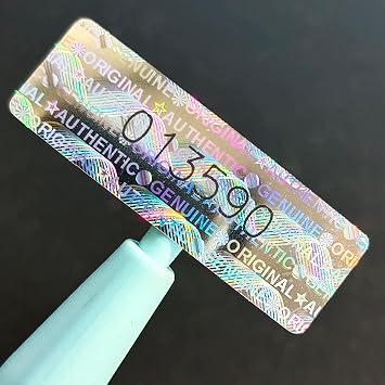 Silver Hologram Tamper Proof Stickers Void Seal Security Labels Genuine Hologram Labels with Unique Sequential Serial Numbering Tamper evident Stickers320pcs,GQYH