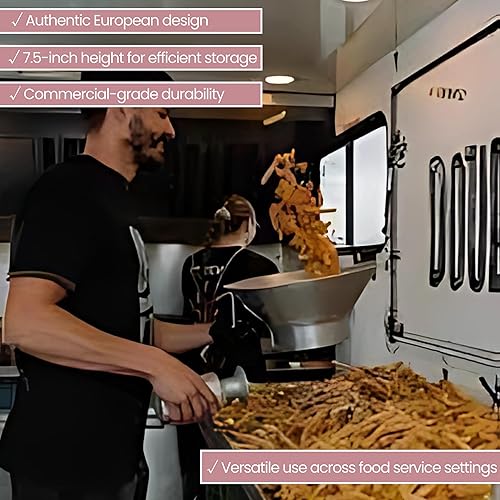 Miniatura 10 de Pommes Frites - Salero grande de aluminio  22 onzas de capacidad, salero de aluminio para aperitivos, papas fritas  Salero importado de Europa