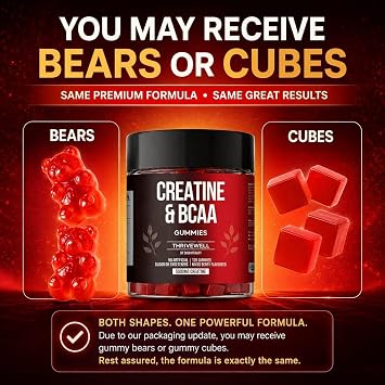 Creatine Monohydrate Gummies 5000mg + 1000mg BCAAs | 3rd Party Lab Tested | 120 Gummies | Naturally Sweetened | No Artifical Sugars | Premium Vegan Gummies | Mixed Berry Flavour