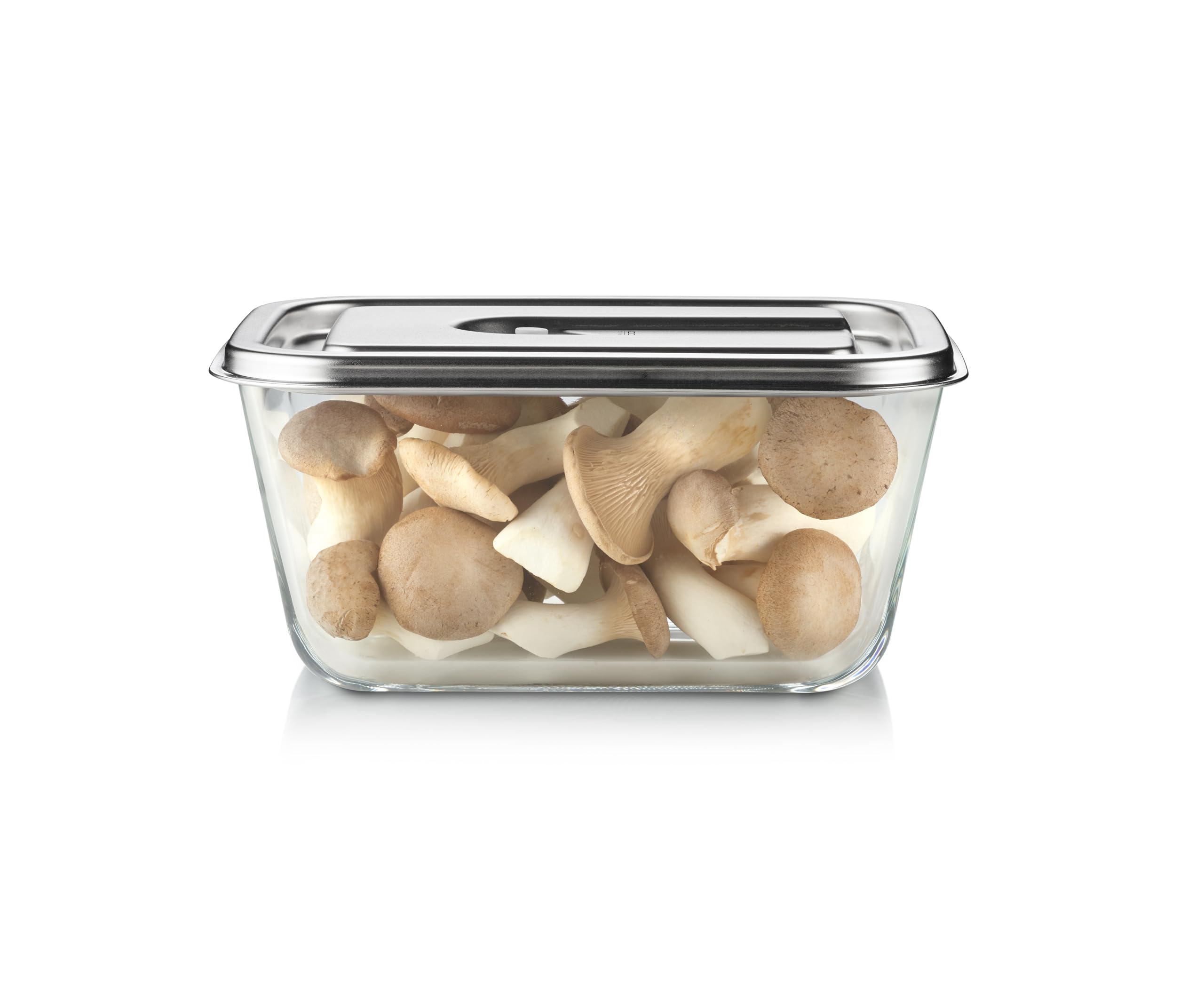 Caso VacuBoxx Inox 2.6 - Récipient sous vide de 2 600 ml - VacuBoxx OneTouch - Passe au lave-vaisselle, sans BPA, récipient en verre et acier inoxydable