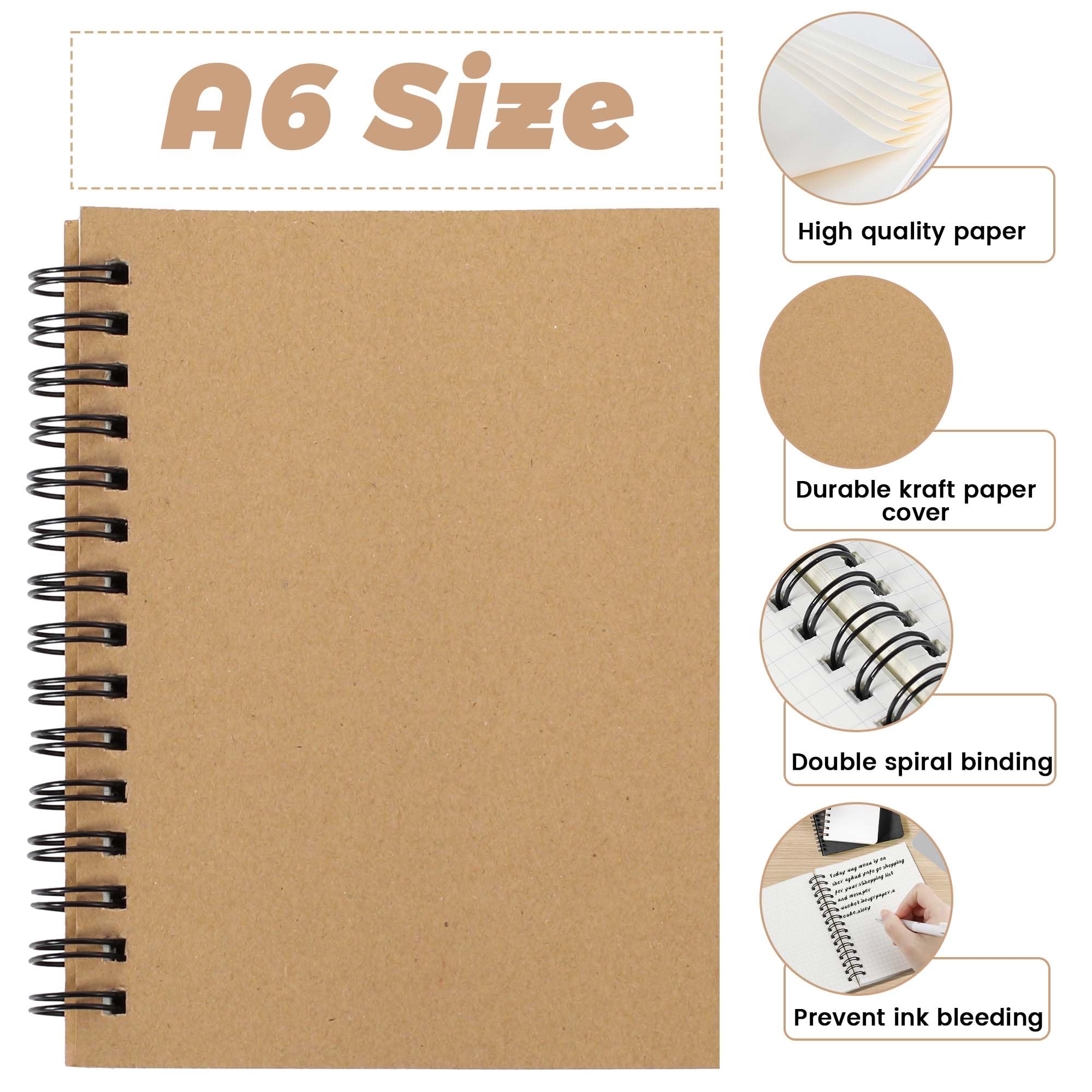 Taccuino Vesta Nature A6 - Carta A Quadri 5mm - 96 Fogli - Elastico E Segnapagina - Copertina In Tela