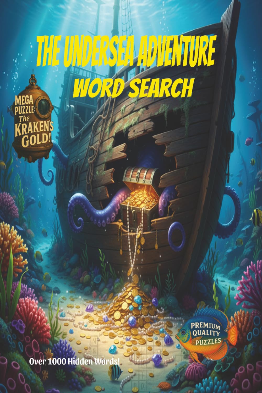 The Undersea Adventure Word Search: Dive into a Thrilling Undersea Adventure: Explore Sunken Treasures and Hidden Wonders in 55 Word Searches, 1,000+ Hidden Words, and a Kraken Mega Puzzle