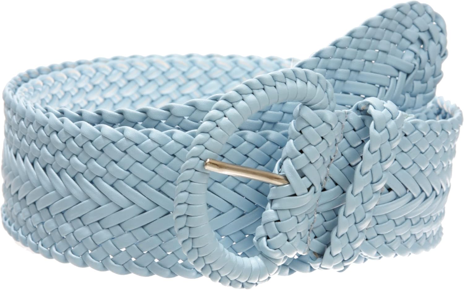 Beltiscool 2 Inch Wide Hand Made Soft Metallic Woven Braided Round Belt