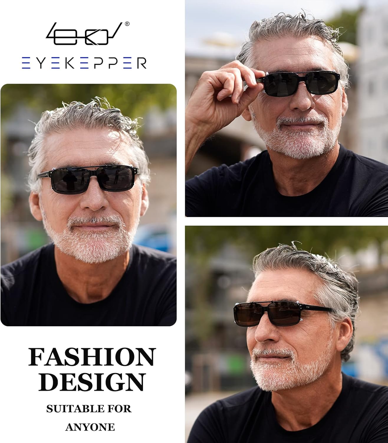 Eyekepper Large Clip On Sunglasses With Spring Draw Bar Polarized - Image 2