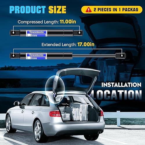 Miniatura 2 de Trampilla trasera Tronco Liftgate Lift Support Struts Shocks 4597, SG329031 para 2005-2010 Scion TC, paquete de 2
