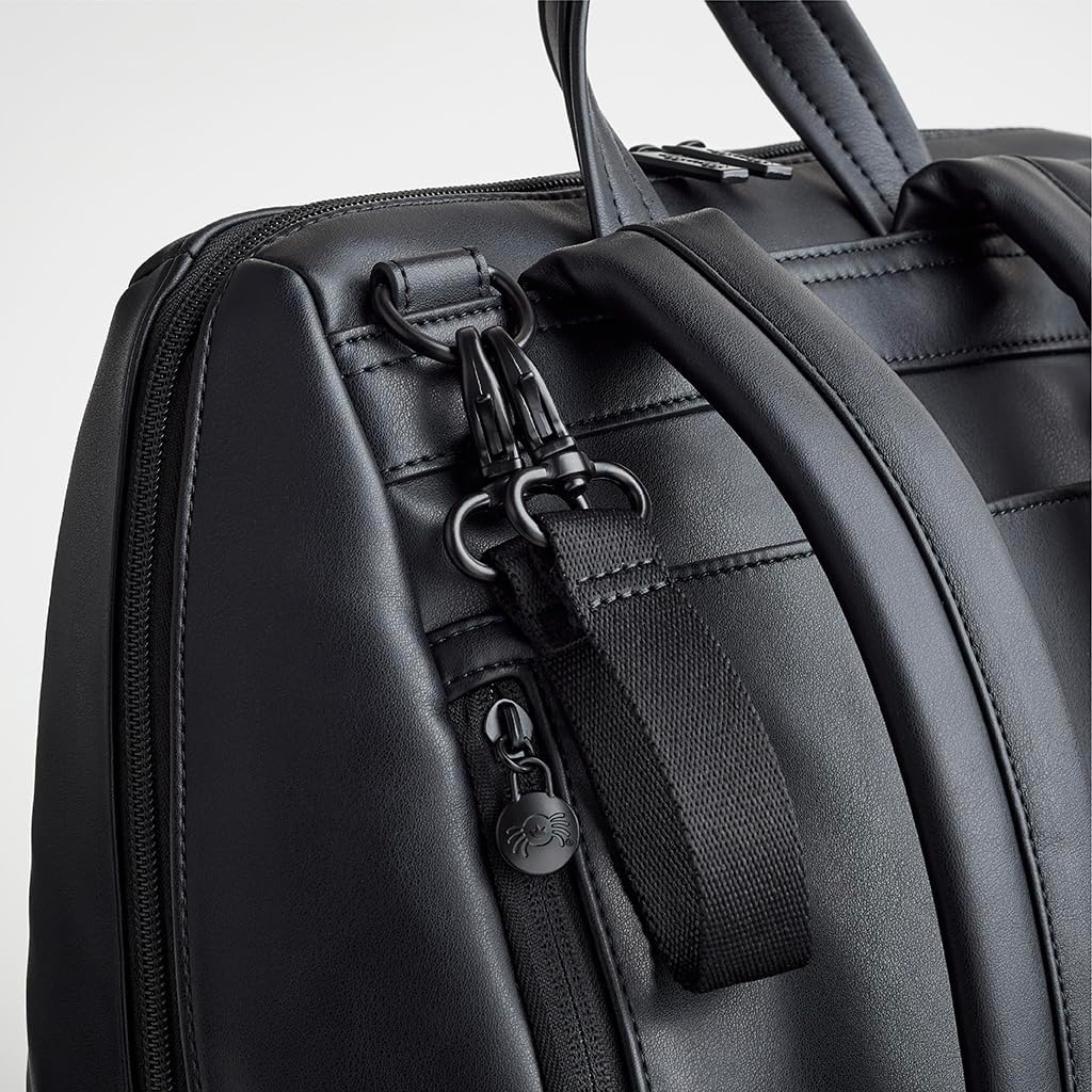 Itzy Ritzy Eras Diaper Bag Backpack – Large Capacity Sleek Daddy Diaper Bag for Men Featuring Neutral Design, 15 Pockets, Changing Pad, Stroller Straps, and Comfortable Backpack Straps, Black - Image 12