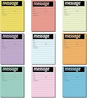 Vista 8 de Geyee 9 blocs de notas adhesivas de mensajes telefónicos de 4 x 5 pulgadas, varios colores neón, notas adhesivas urgentes autoadhesivas