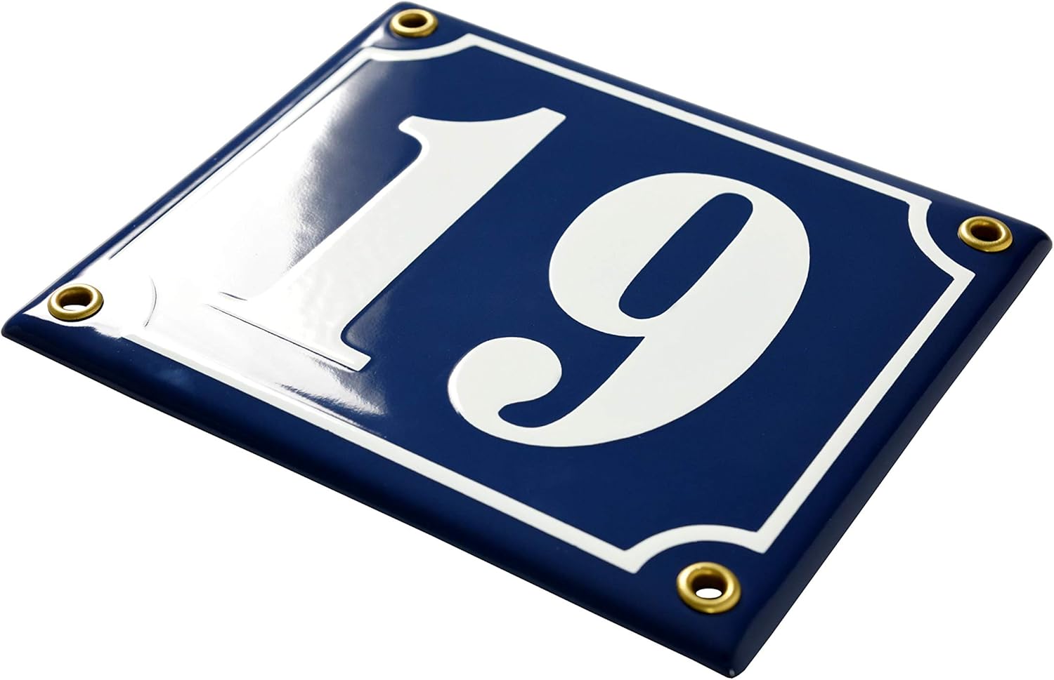 Porcelain Address Plaque 3.9″x4.7″, Customisable Handcrafted Enamel Door Sign, French Classic Style, Personalized House Number, guarantee