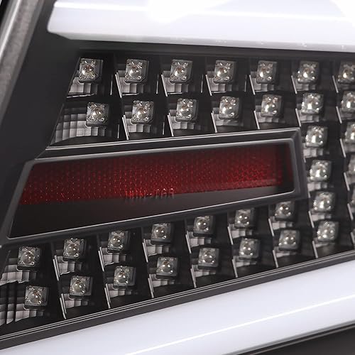 Miniatura 7 de Spec-D Tuning Luces traseras secuenciales negras con barra LED blanca compatibles con Subaru ImprezaImpreza WRX 2008-2011, conjunto de par izquierdo