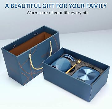 Computer Coffee Mug Warmer with Ceramic Mug Set, Electric Coffee Warmer for Gift Ideas, 160°F Temperature Control, 16W Intelligent Heater
