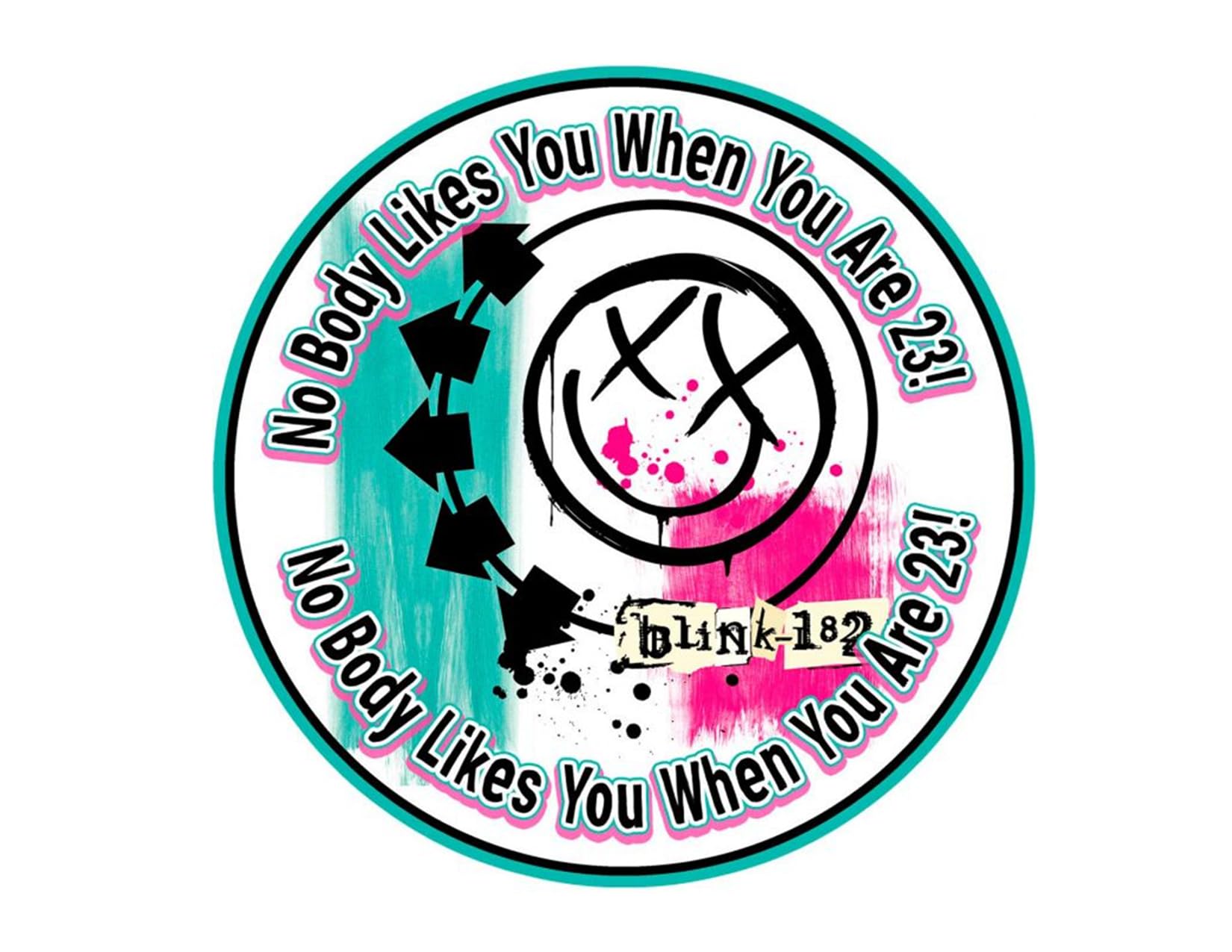 Whimsical PracticalityNo Body Likes You When Your 23! Multi-Colored Edible Cake Topper - Fits 8 inch Round or Larger - 1 Count - Any Occasion