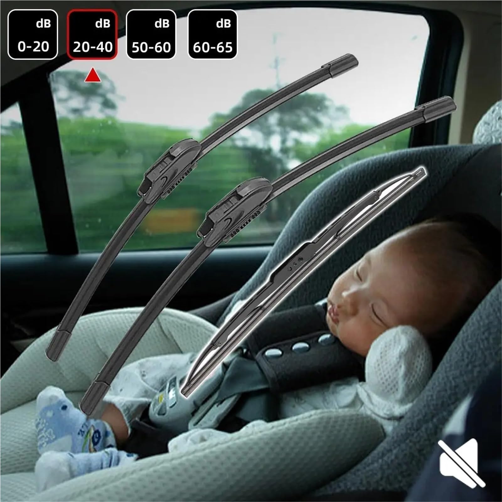 Conjunto Limpiaparabrisas Juego De 3 Escobillas Limpiaparabrisas Delanteras Y Traseras Para Citroen C2 2003-2009 Parabrisas Ventana Escobillas(6 PCS)