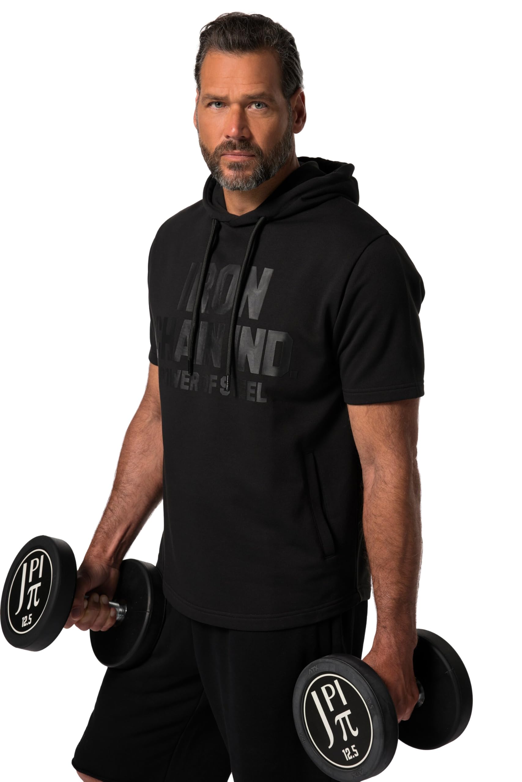 Hoodie Iron Anvil, Fitness, Halbarm, Quickdry, Kapuze 828920