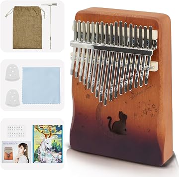 17 Key Kalimba Thumb Piano, Mbira Instrument,Musical Gift for Kids & Adults