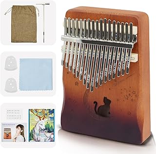 Piano de polegar kalimba de 17 teclas – piano de dedo portátil com ma