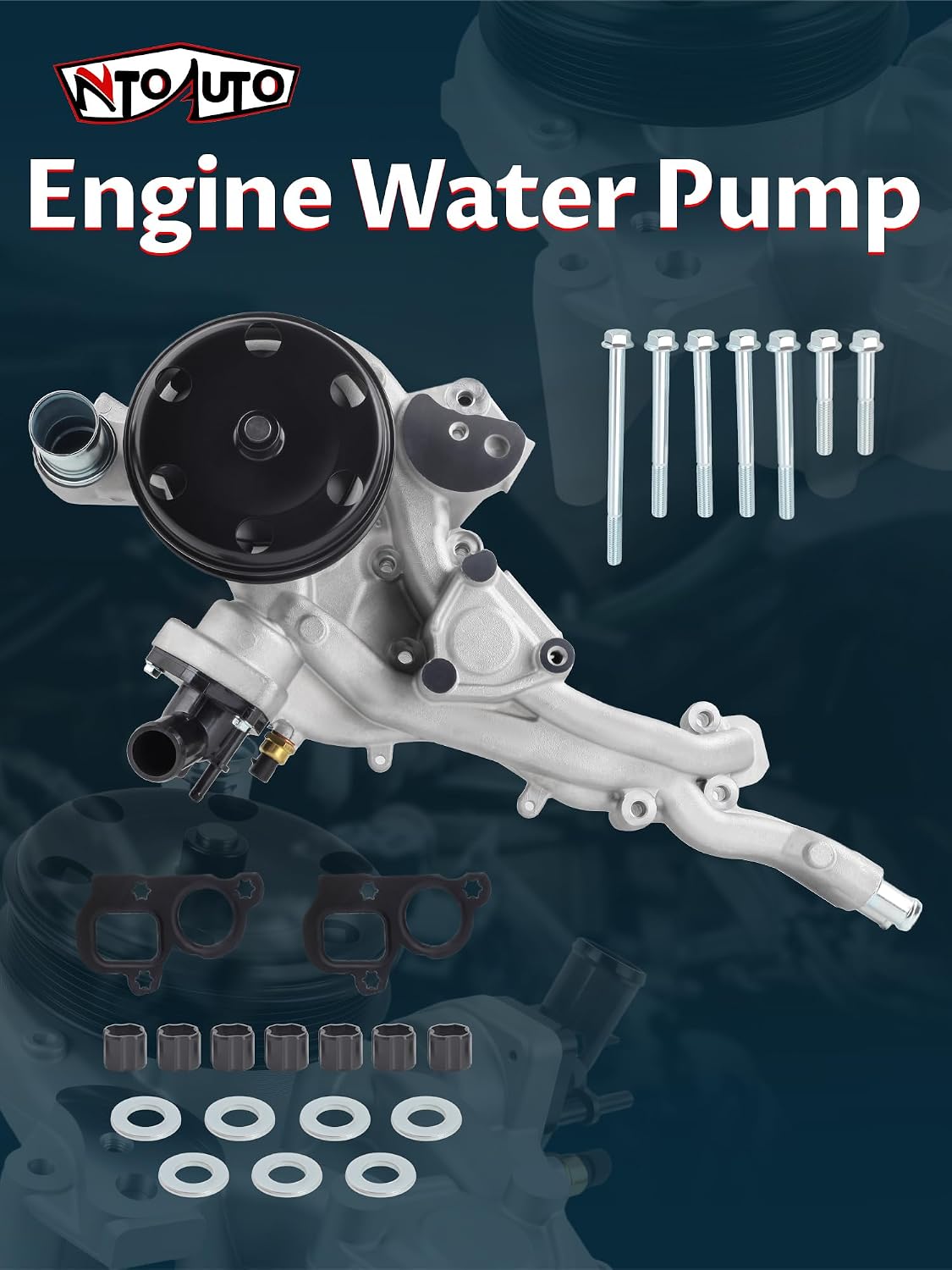 12685257 engine water pump kit fit for 2014-2020 silverado 1500, suburban, tahoe, sierra 1500, yukon, escalade with 5.3l/6.2l v8 - replaces 12671394, 12681258, 12674640