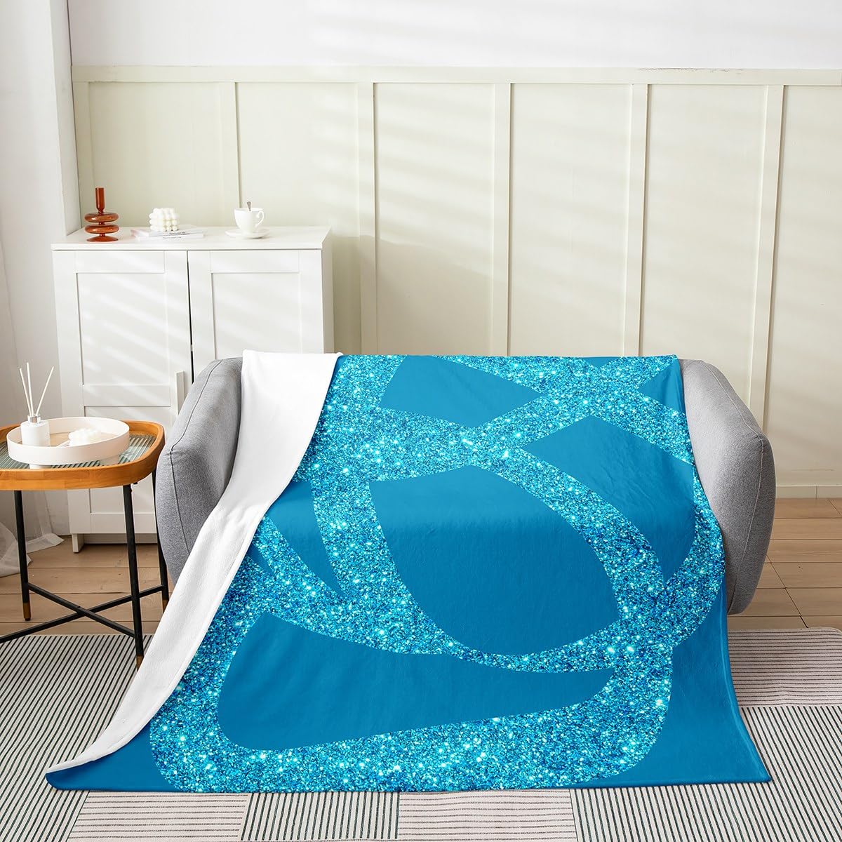 jejeloiu Coperta in flanella per letto matrimoniale, motivo