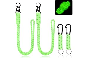 Frienda 2 Set of Heavy Duty Light Up Paracord Lanyard Necklace