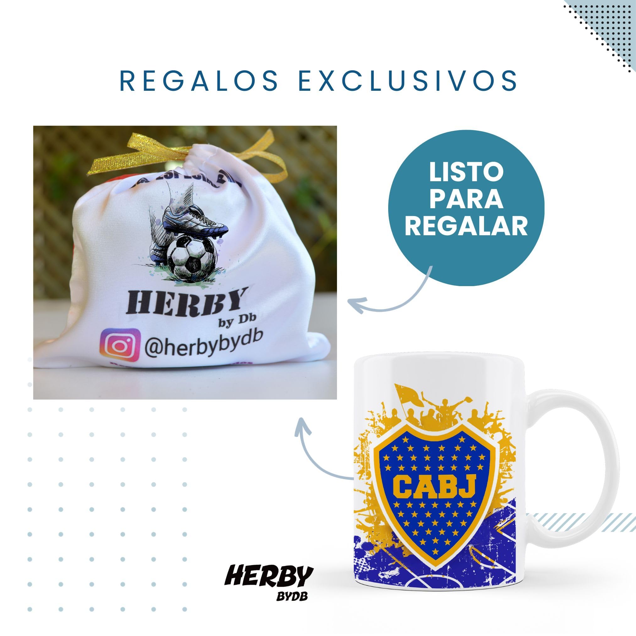 Taza de cerámica de boca personalizada con nombre, regalos para fanáticos del futbol todos los equipos 325 ml para café, té, apta para microondas y lavavajillas (Boca)
