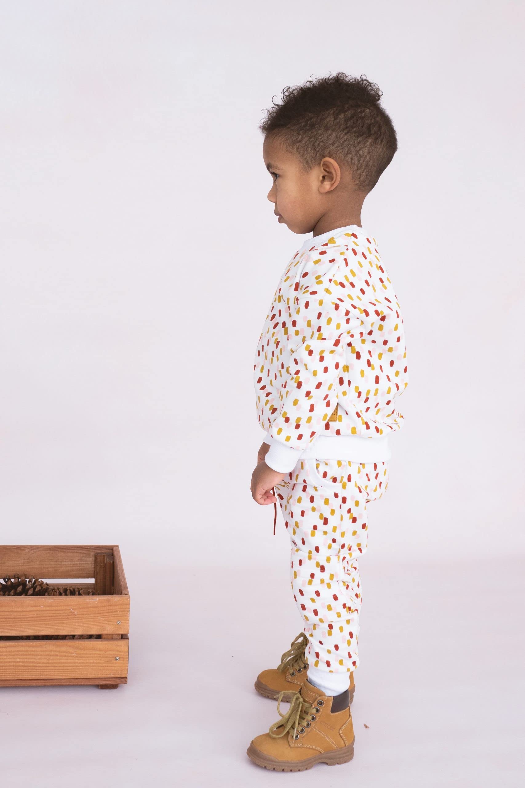 Smart&Cute Chándal 'DONUT' hecho a mano, material orgánico, perfecto para la escuela o al aire libre. Track para niños, niñas, unisex, cómodo al aire libre/interior.