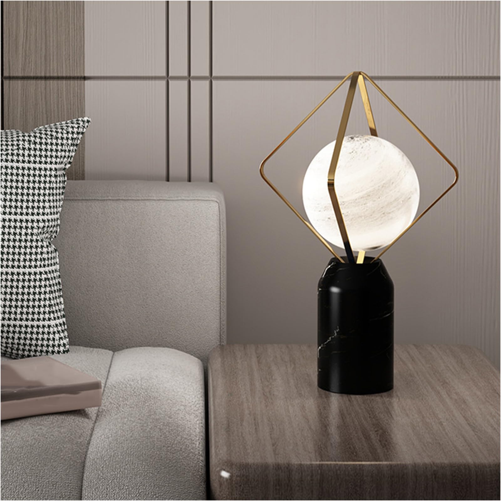 TTDGYYXW Bateria kuchenna Lampy biurkowe Lampka nocna LED Światła planety Lampka nocna Lampka do czytania Wnętrze Dekoracyjna stołowa (Rozmiar: ściemnianie w trzech kolorach, kolor: szary)
