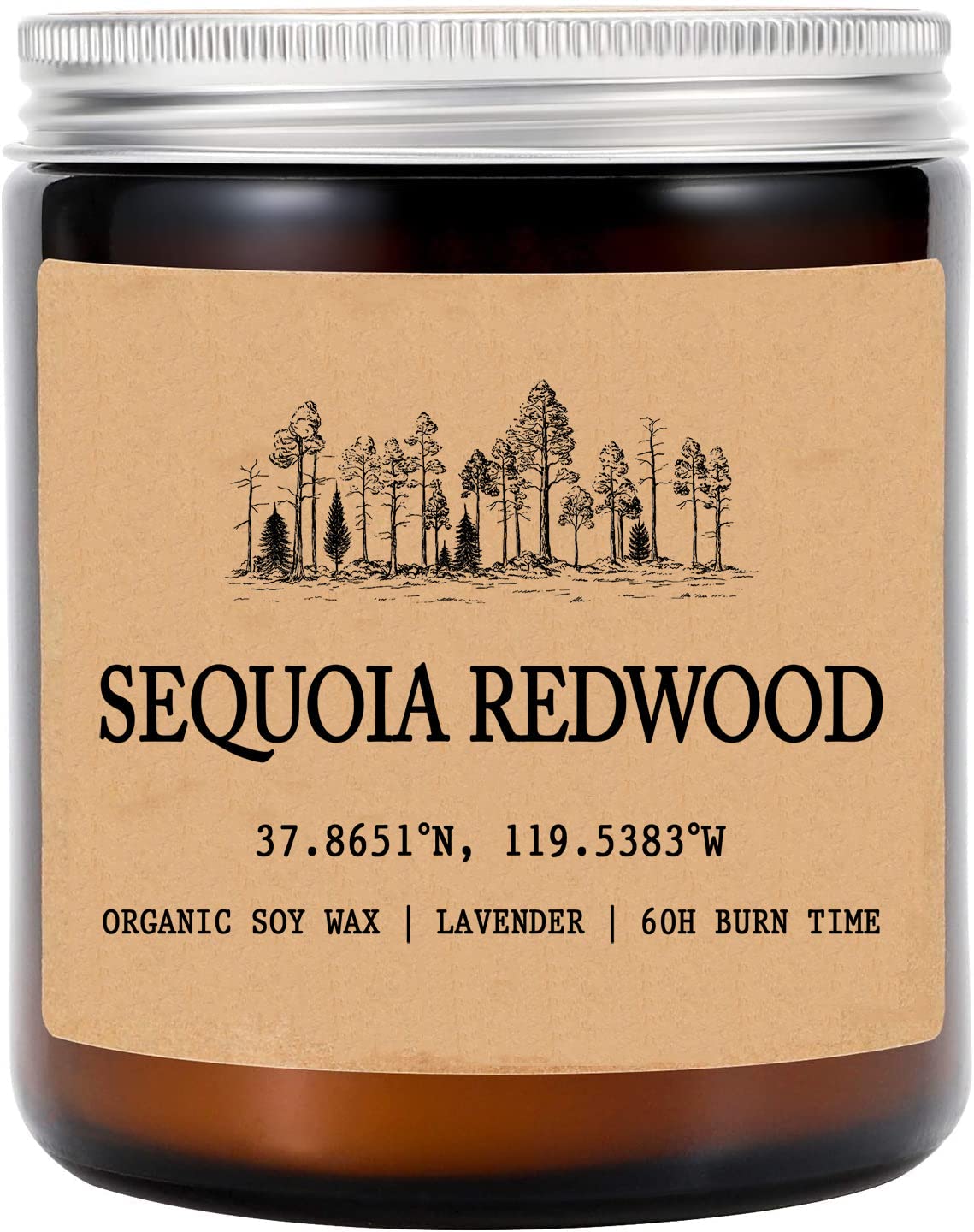 Sequoia Redwood - California Scented Candle - Organic Soy Wax - Gift for Her - Gift for Him - New Home Gifts - Birthday Gift for Friend - National Park Gifts - State Candles
