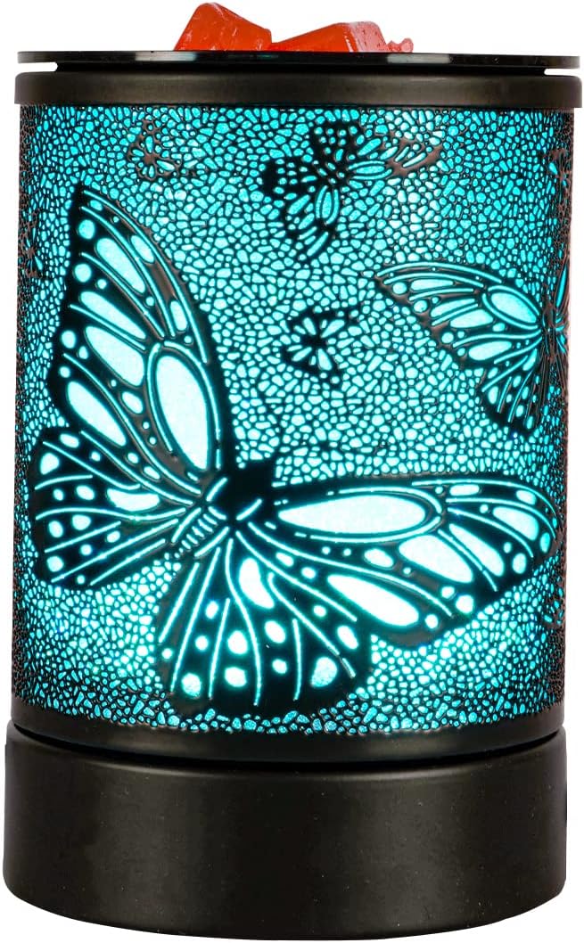 Enaroma Butterfly Black Electric Fragrance Wax Melts Warmer Oil Melter Scented Tart Burner for Home Decor