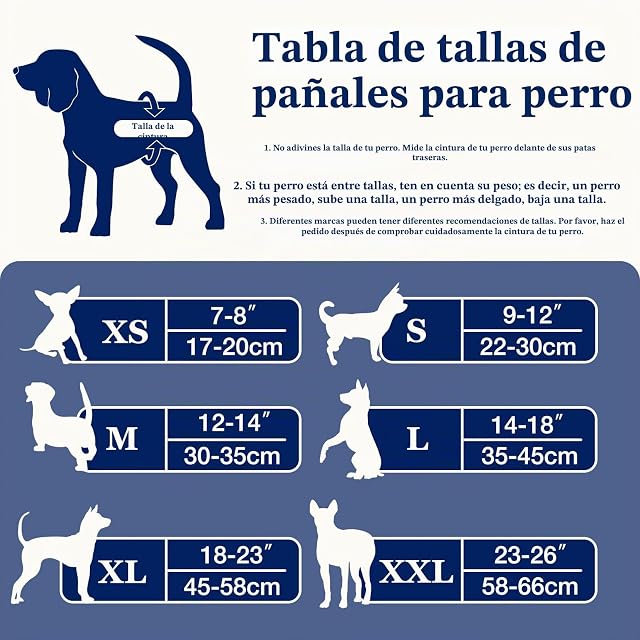 Foto 5 de 8 de Dono Bandas para el vientre para perros machos, reutilizables, 3 piezas, pañales para perros