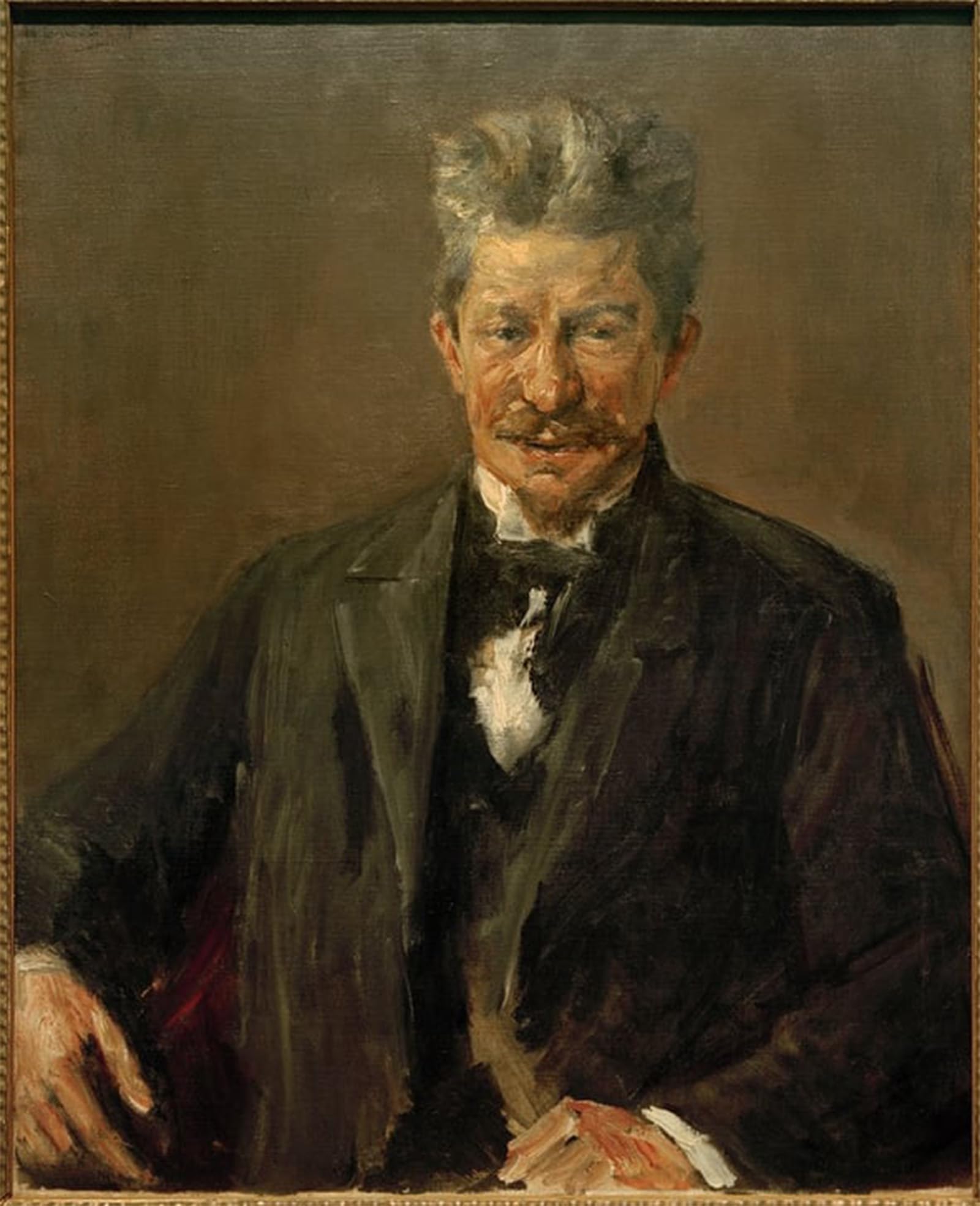 ARTXLXXBN Famous Print Painting Colorful Art Print Portrait of the Danish literary historian Georg Brandes by Max Liebermann Canvas Art Decorations for Home Decor 60x90cm