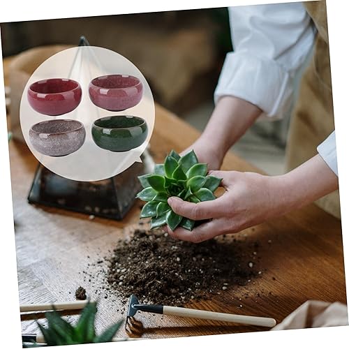 Miniatura 2 de Yardwe Macetas de cerámica para suculentas, macetas de cerámica, macetas de cerámica, maceta de cerámica, contenedor de plantas, florero, maceta