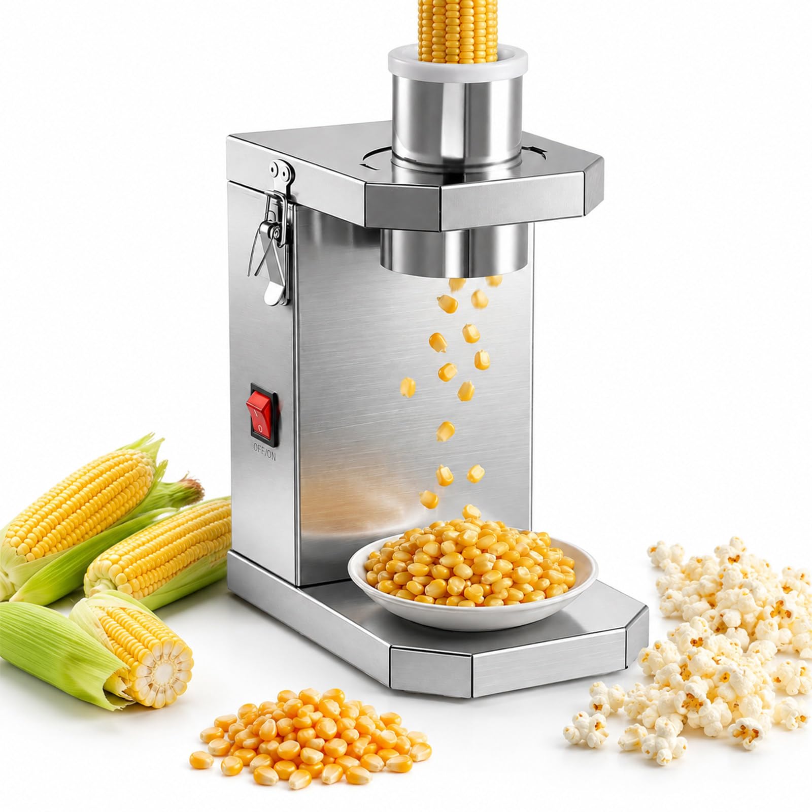 Sgranatrice di Mais in Acciaio Inox, Sbucciatrice Automatica di Mais 3.5cm