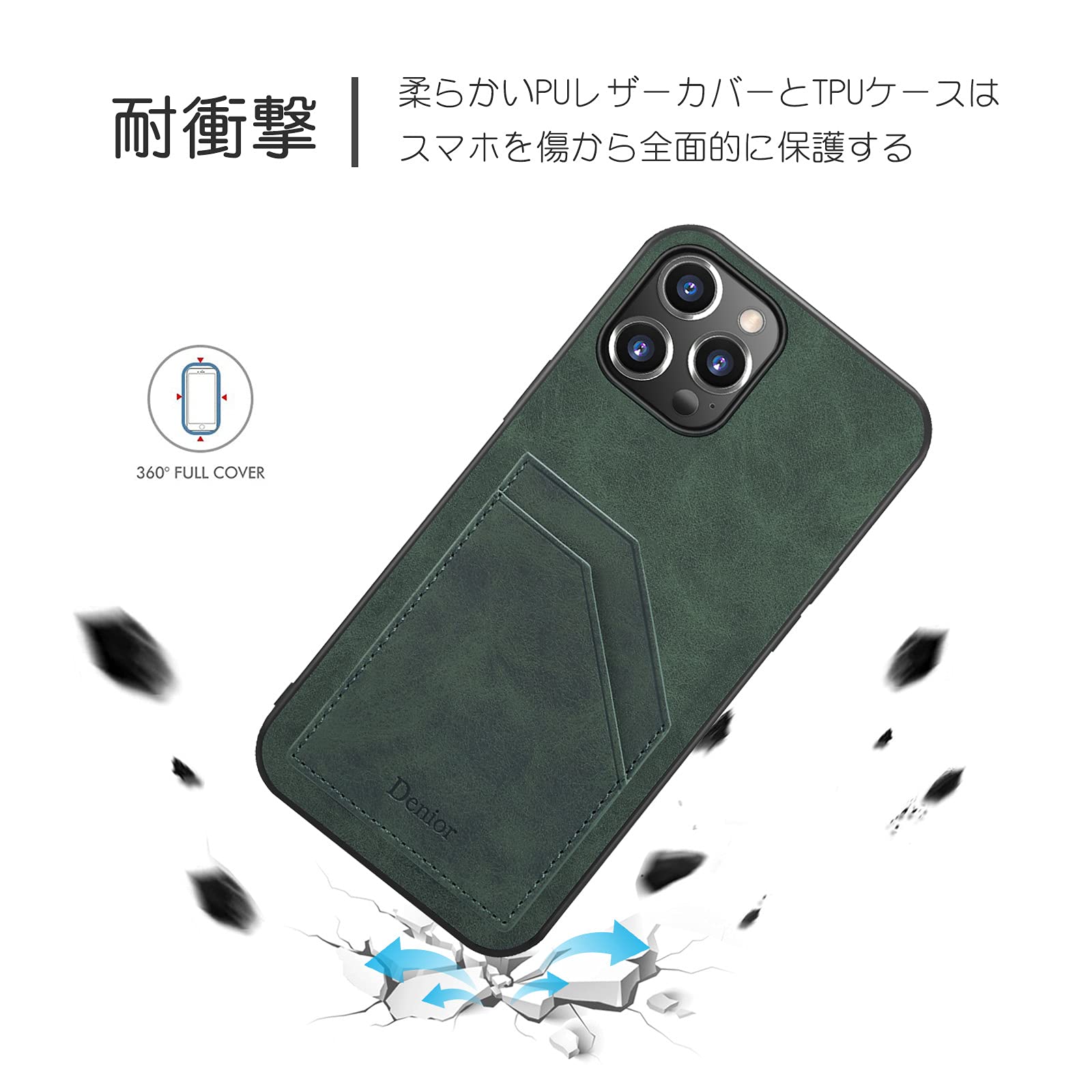 Amazon.co.jp: iPhone 13 Pro Max ケース 背面ポケット付き 6.7