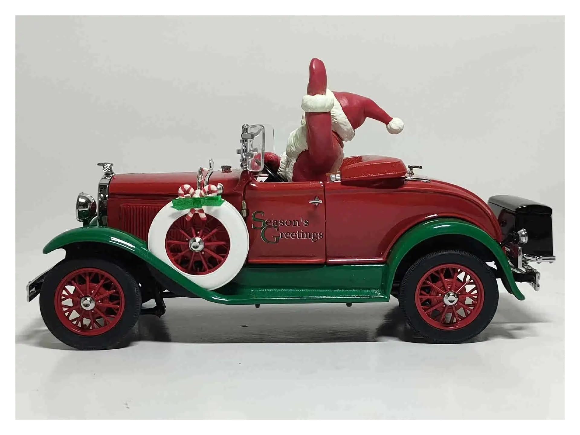 Replica Treno Regalo Del Giocattolo Modello Auto Statica Metallo Limitato Di Simulazione Lega D'epoca 1 24 Babbo Natale 1931