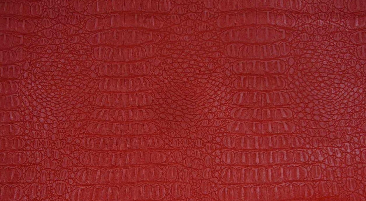 luvfabrics Gator Red Upholstery Faux Vinyl Fabric Per Yard 54" Wide Ships Rolled