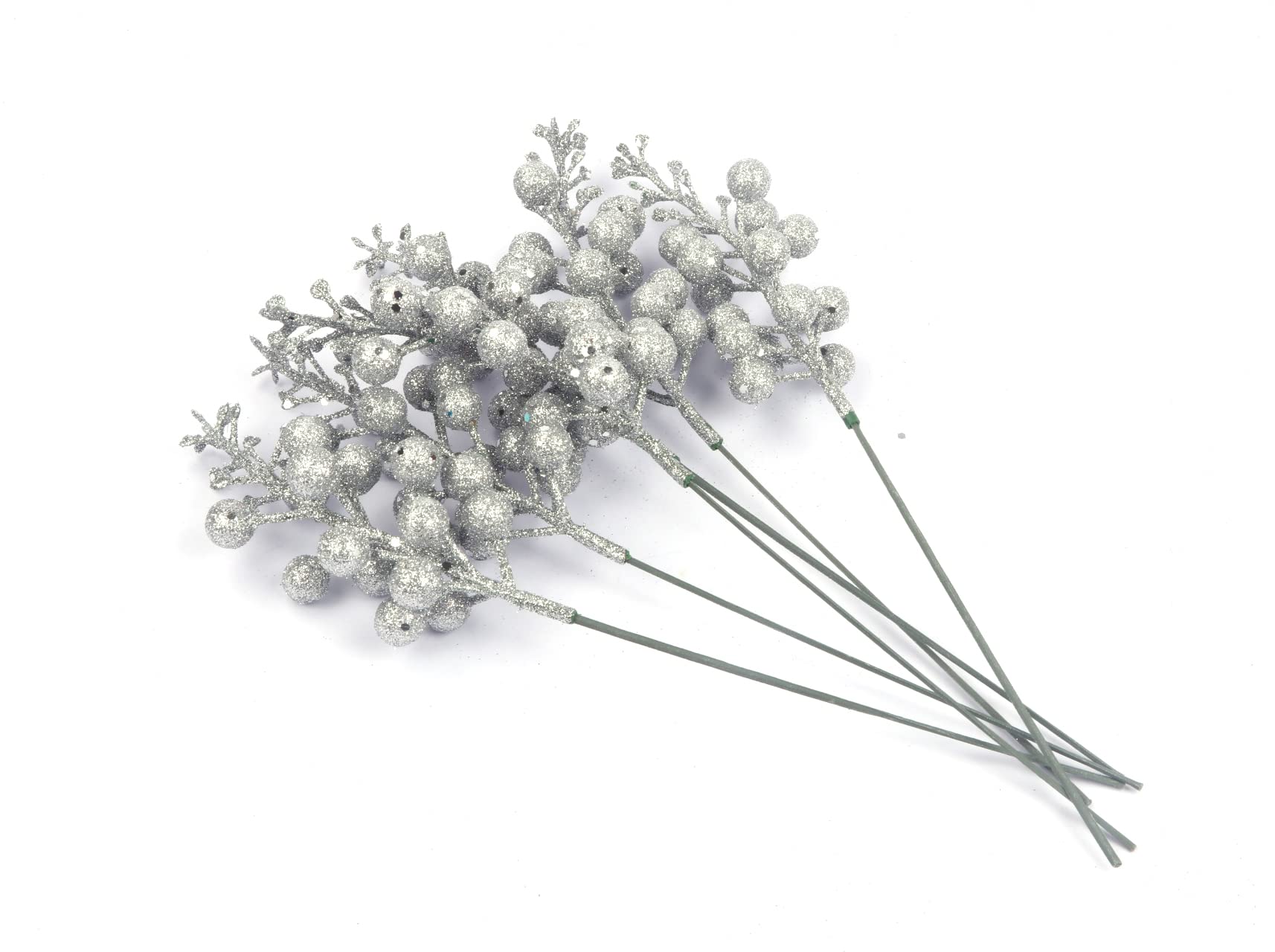 YYCRAFT Glitter Berries Stems, Artificial Berries Picks for Christmas Tree Ornaments DIY Xmas Wreath, Crafts - Image 4