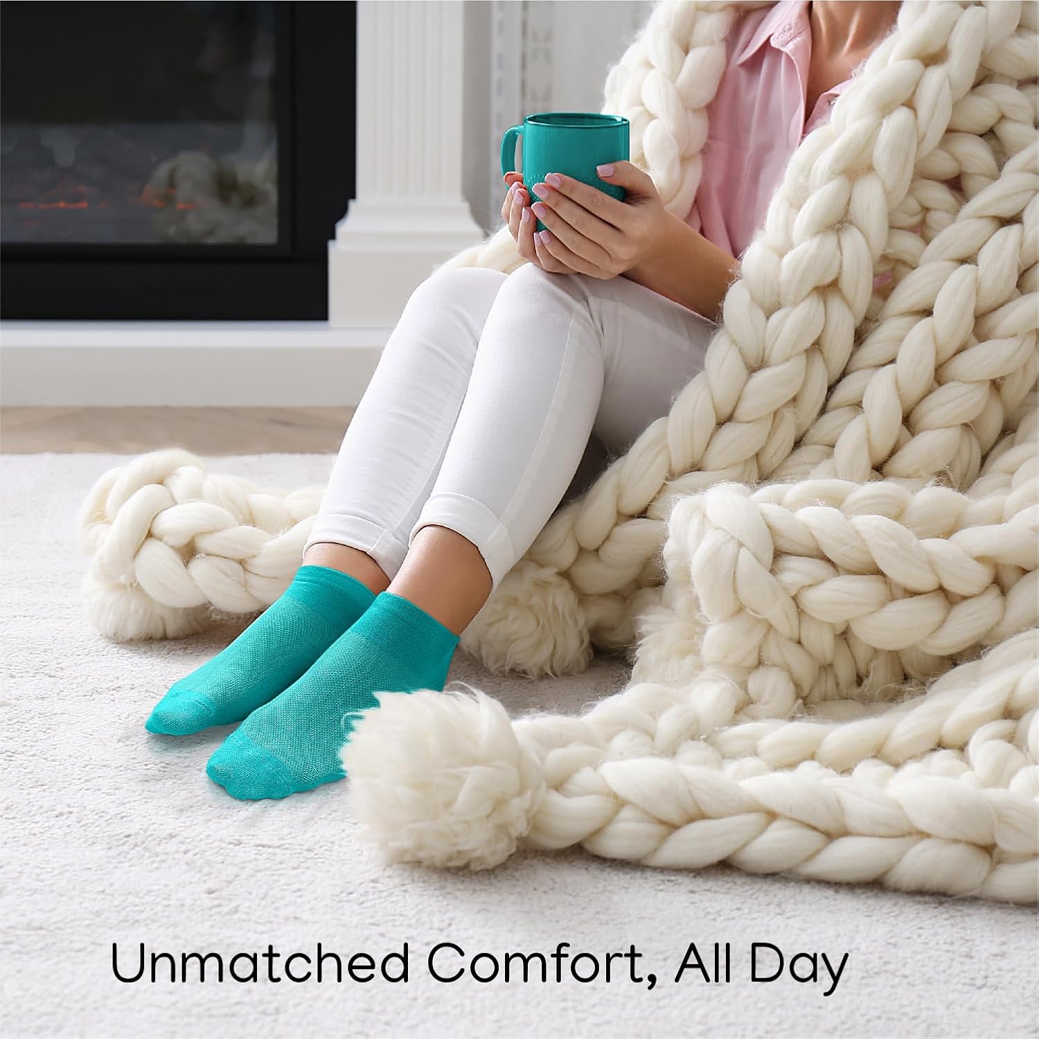 Duna Ankle Socks for Womens - Ultra Thin Breathable Cotton Sport Socks - Athletic, Running, Low Cut, No Show (4 and 6 pairs) - Image 2