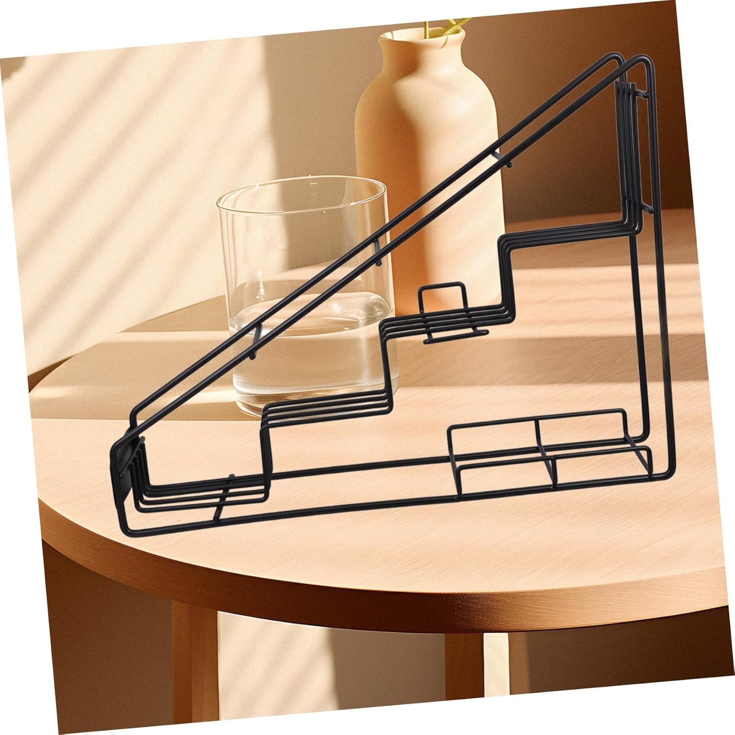 VOSAREA Slim Wire Frame Shelf Syrup Display Rack Coffee Bar Accessory Kitchen Rack Syrup Organizer for Shop Home